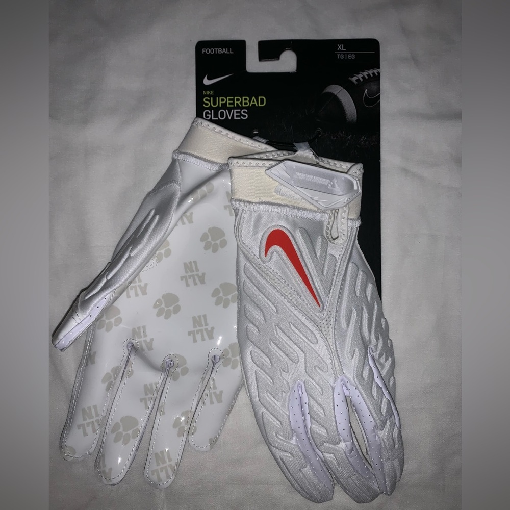 Nike Superbad Football Gloves NCAA DX4916-137 CLEMSON TIGERS All IN Size XL